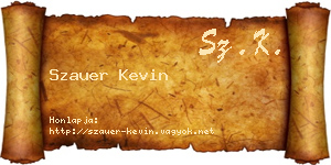 Szauer Kevin névjegykártya